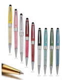 BALLPOINT PEN WITH STYLUS, LOWER BARREL WITH CRYSTAL