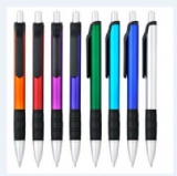 click plastic pen with black grip