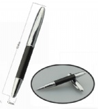 CARBON FIBER ROLLER PEN WITH SHINY CHROME PARTS