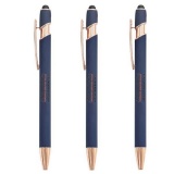 rose gold metal pen with stylus