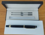 metal pen set with 2 extra refills