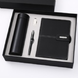 Notebook with Insulated water bottle metal pen and USB